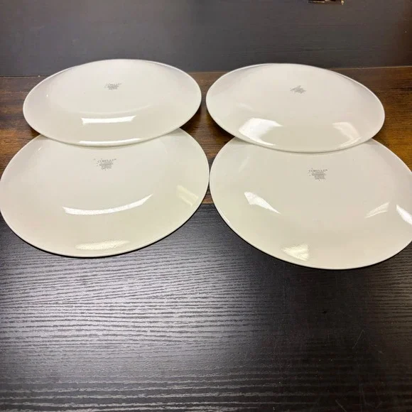 Corelle Vitrelle Solid White Bread and Butter Plates 4 Inch Set of 4 - Picture 5 of 5